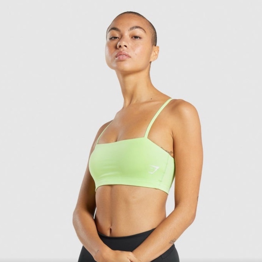 Gymshark Aloe Green Bandeau Bra